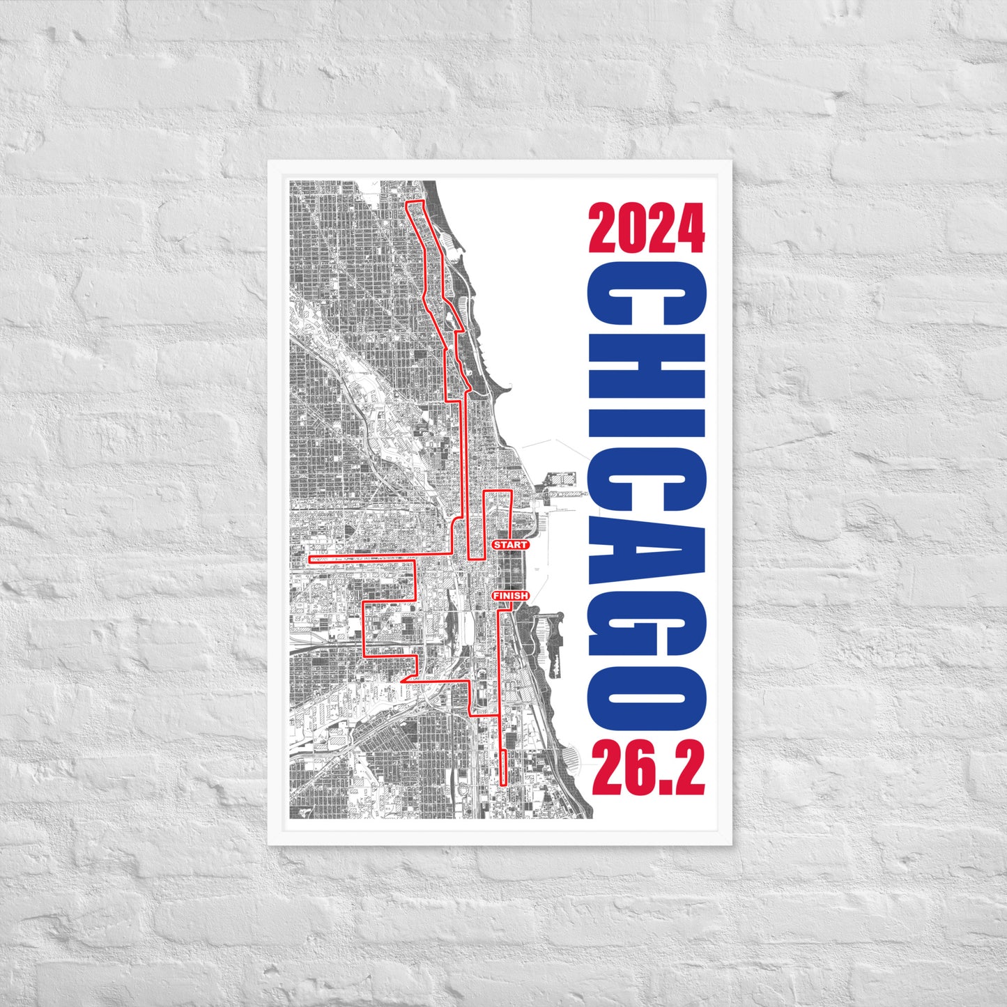 2024 CHICAGO 26.2 FRAMED POSTER