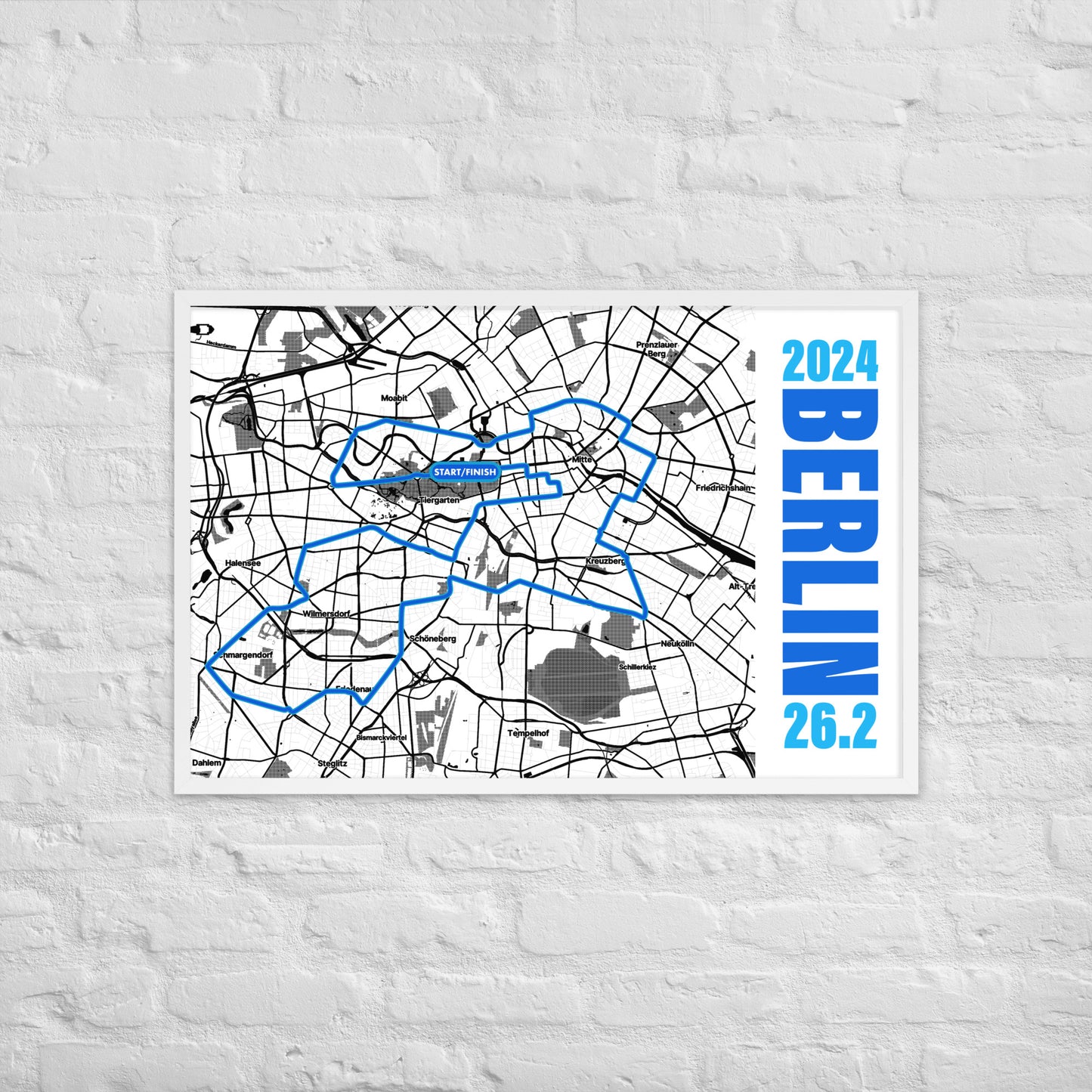 2024 BERLIN 26.2 FRAMED POSTER