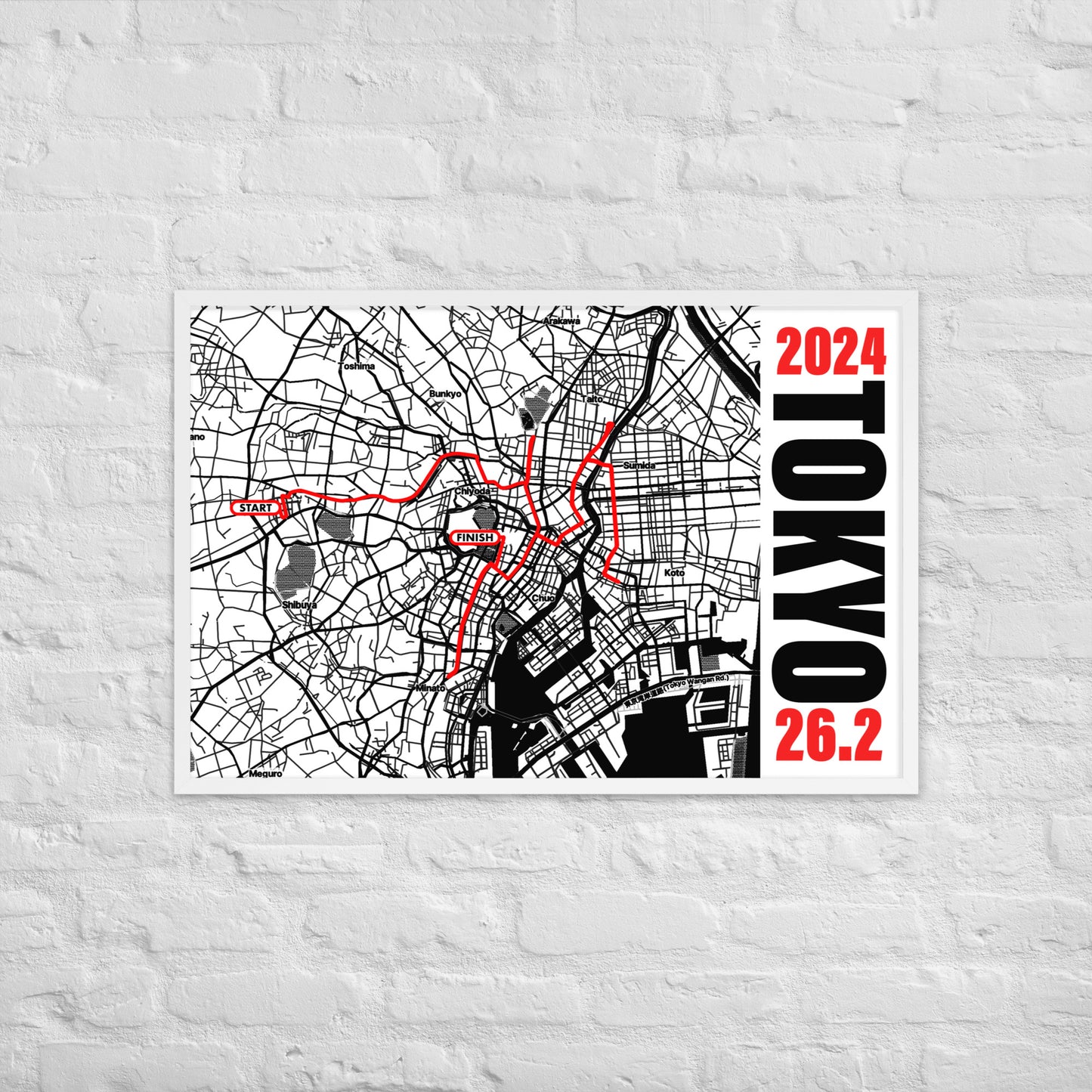 2024 TOKYO 26.2 FRAMED POSTER