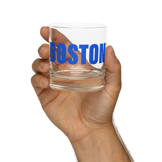 2024 BOSTON 26.2 ROCKS GLASS - BLUE