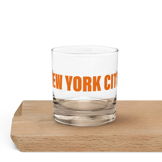 2024 NEW YORK CITY 26.2 ROCKS GLASS - ORANGE