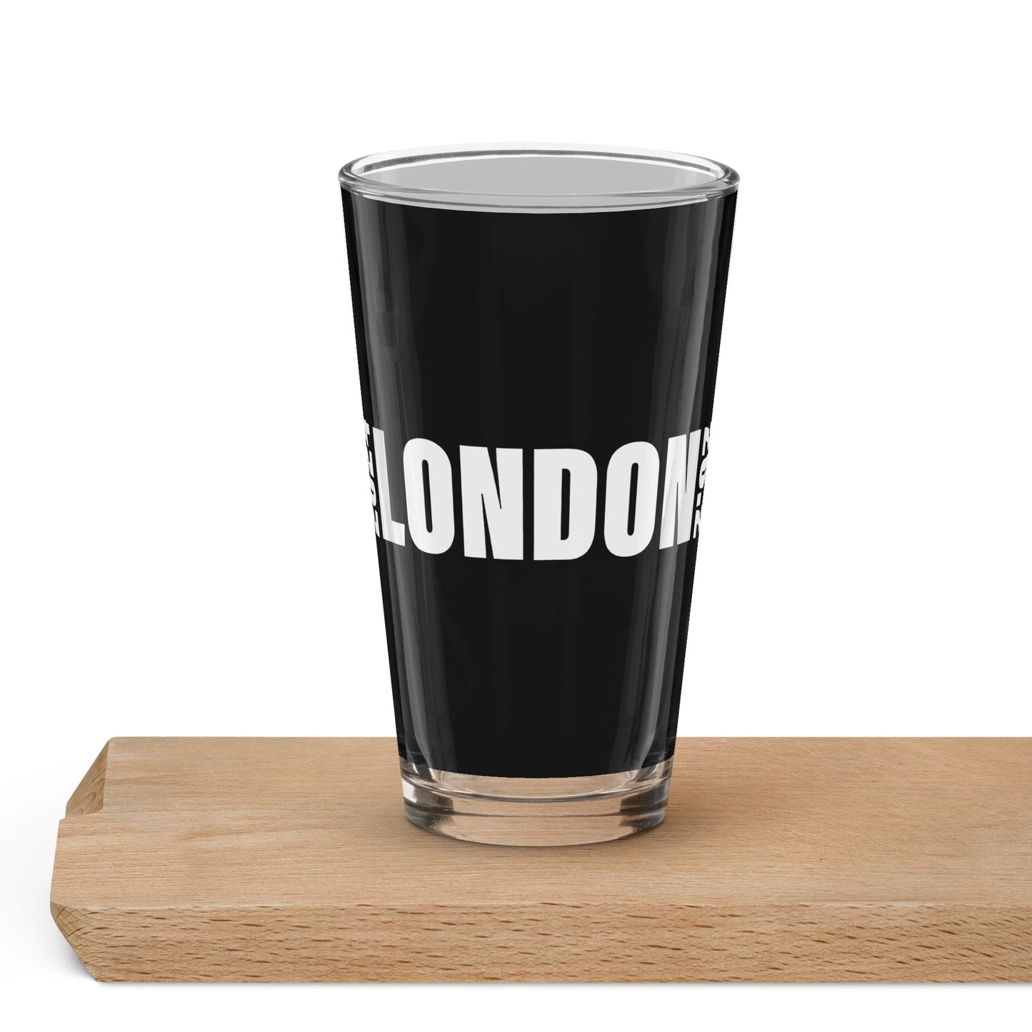 2024 LONDON 26.2 BLACK AND WHITE PINT GLASS