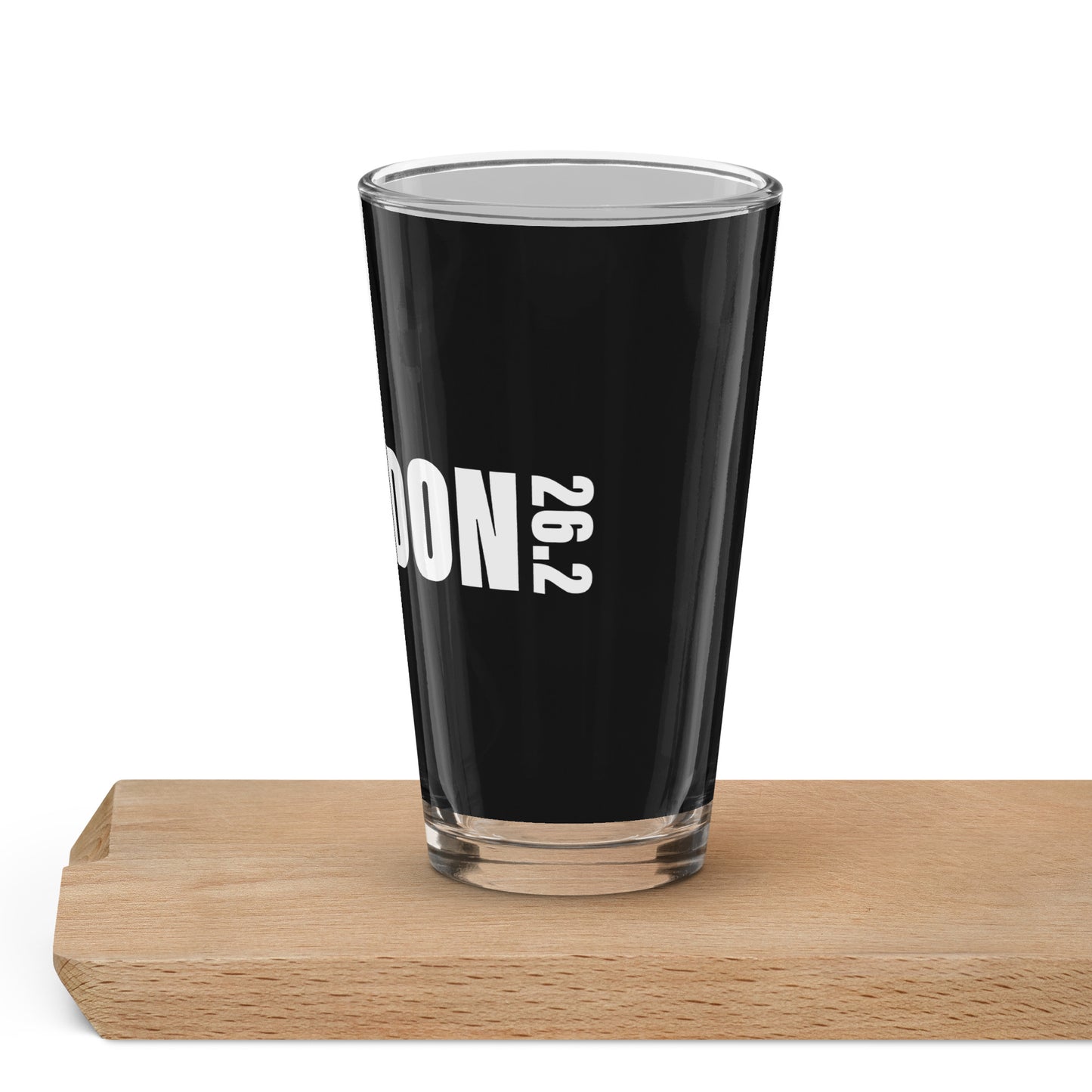 2024 LONDON 26.2 BLACK AND WHITE PINT GLASS