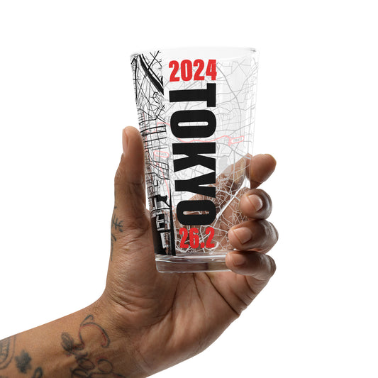 2024 TOKYO 26.2 PINT GLASS WITH MAP