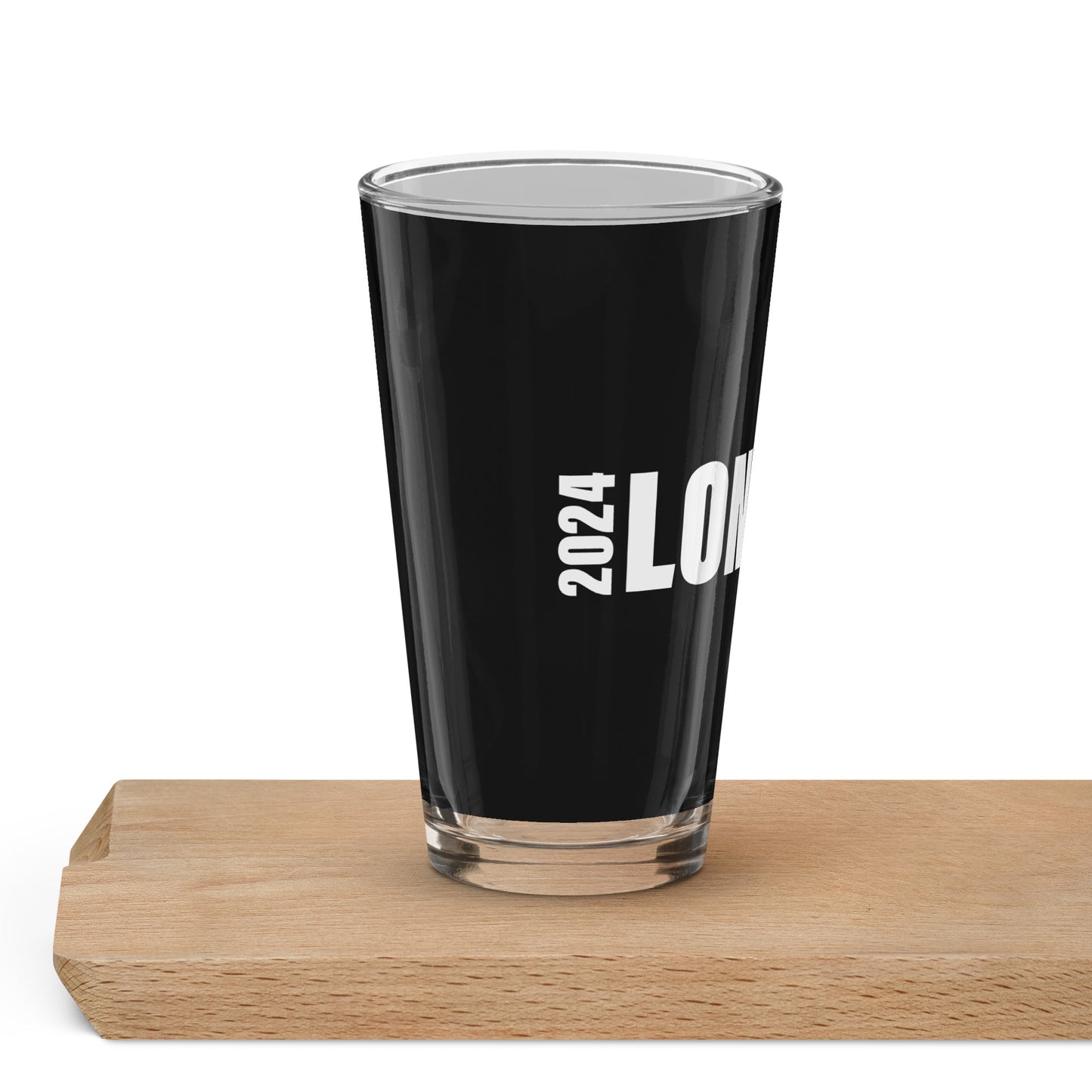 2024 LONDON 26.2 BLACK AND WHITE PINT GLASS