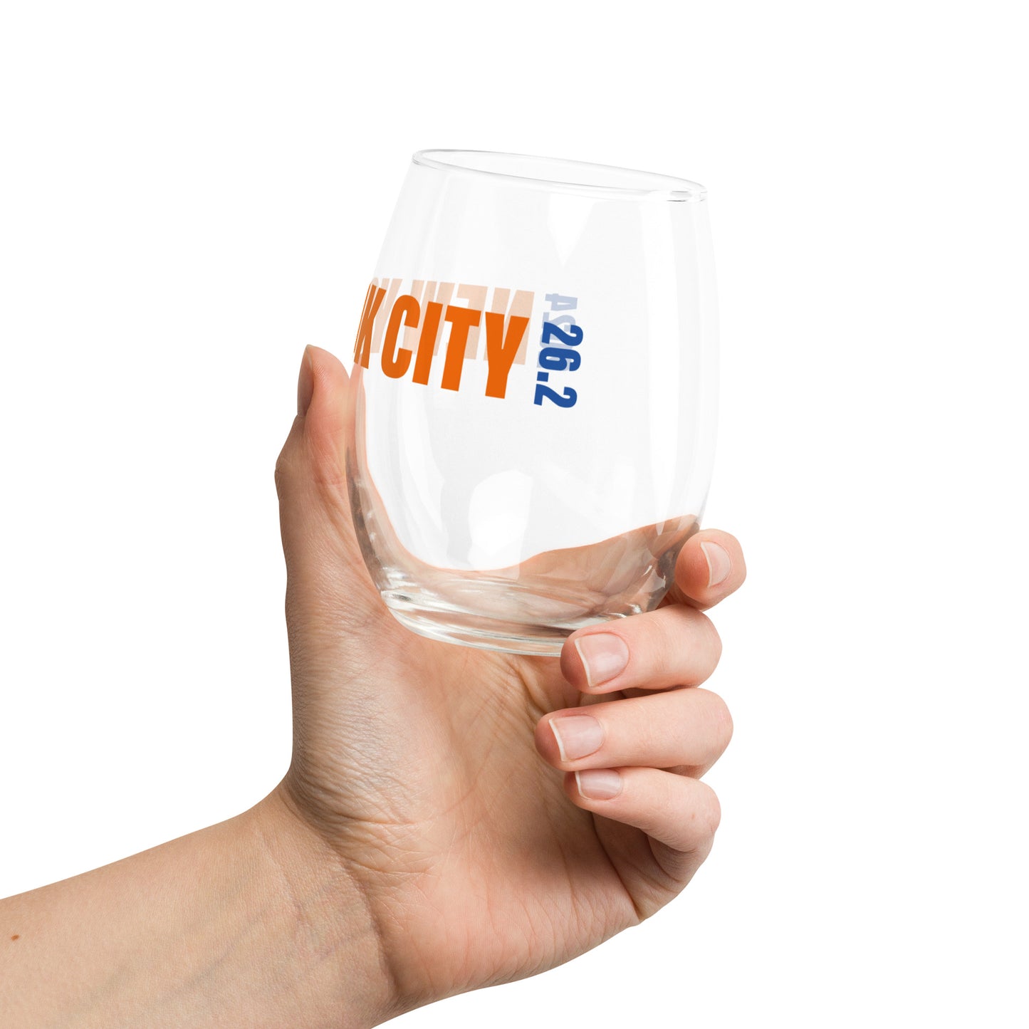 2024 NEW YORK CITY 26.2 WINE GLASS- ORANGE