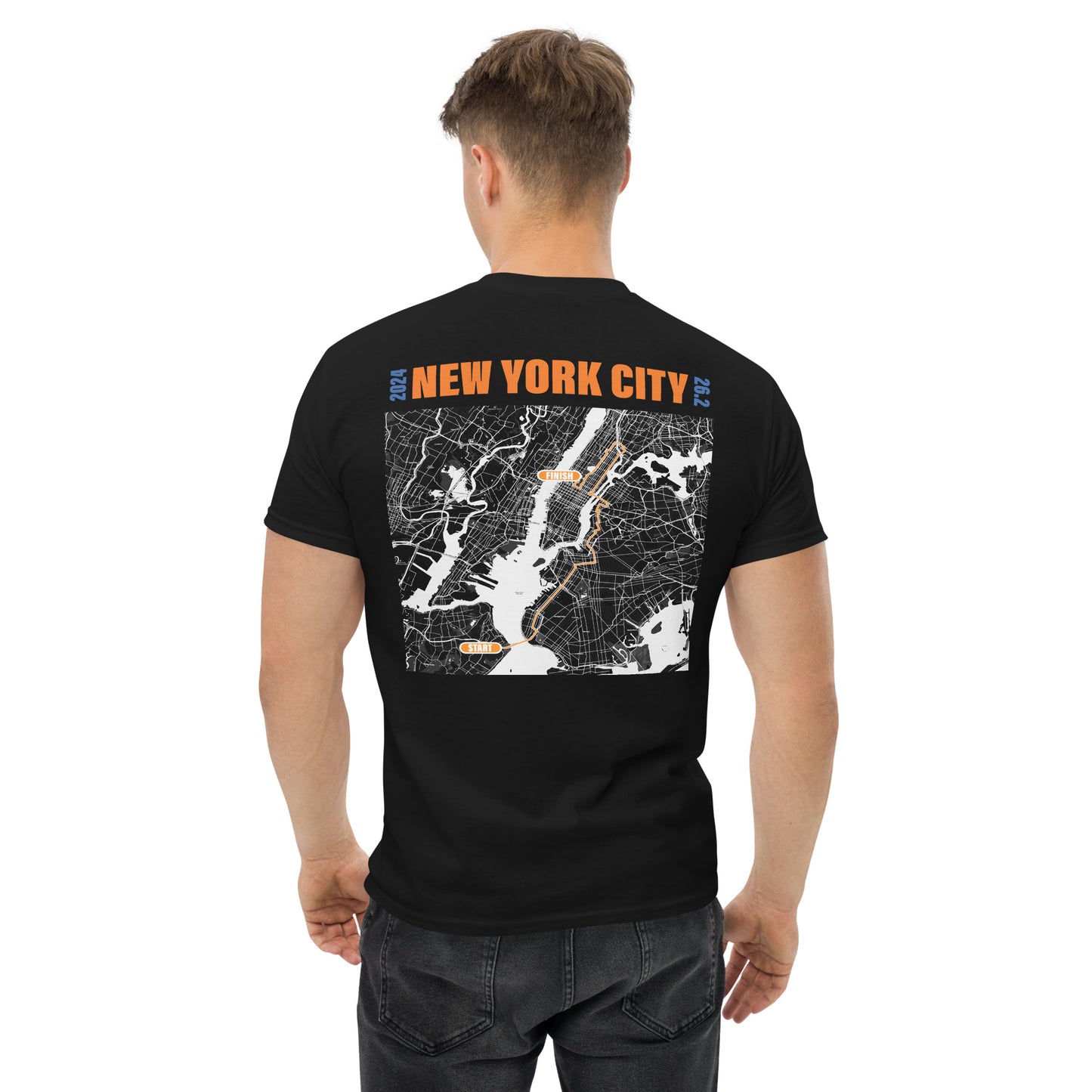 2024 NEW YORK CITY 26.2 UNISEX T SHIRT - ORANGE