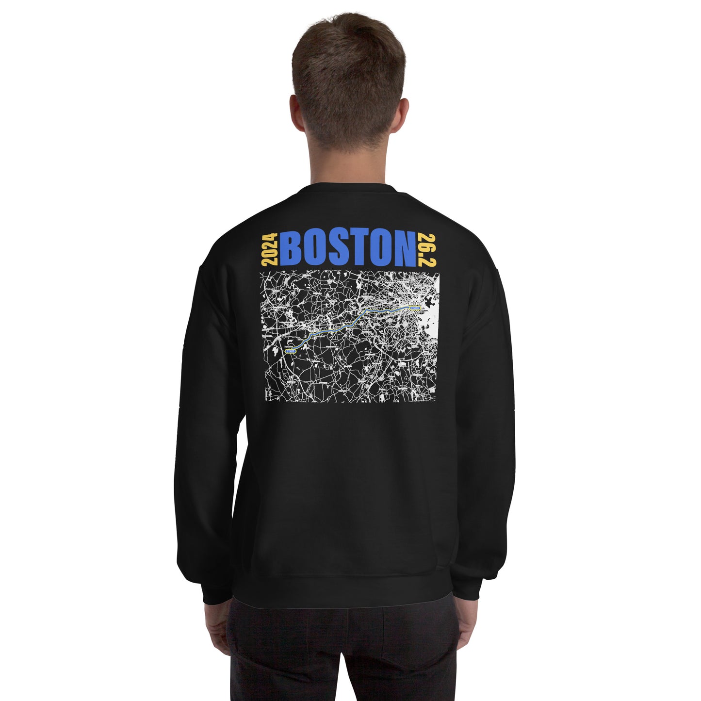 2024 BOSTON 26.2 UNISEX CREWNECK - BLUE