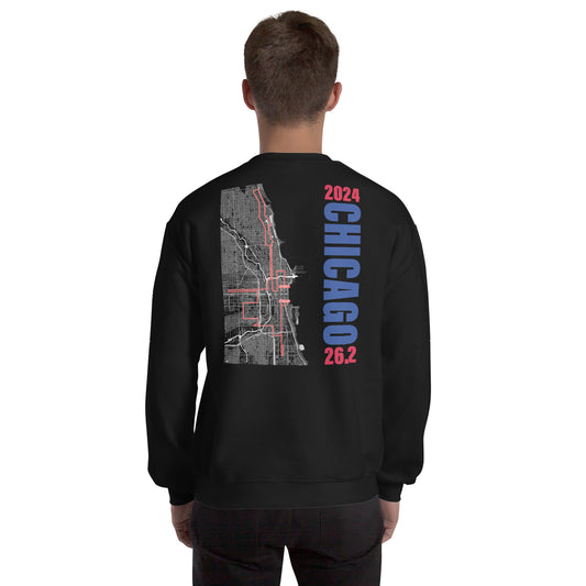 2024 CHICAGO 26.2 UNISEX CREWNECK - BLUE