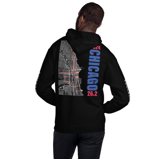 2024 CHICAGO 26.2 UNISEX HOODIE - BLUE