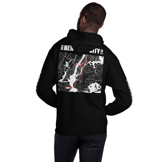 2024 NEW YORK CITY 26.2 UNISEX HOODIE - WHITE