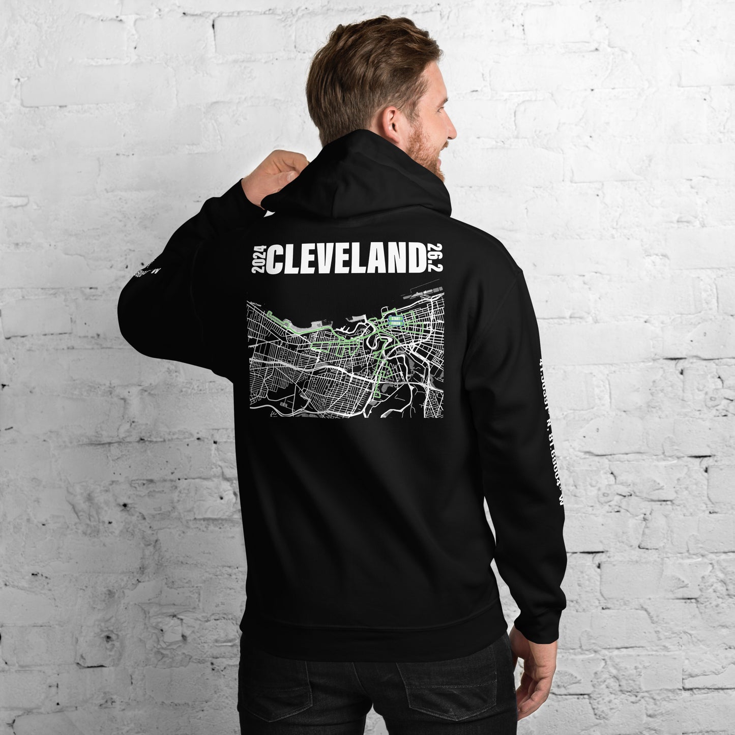 2024 CLEVELAND 26.2 UNISEX HOODIE - WHITE