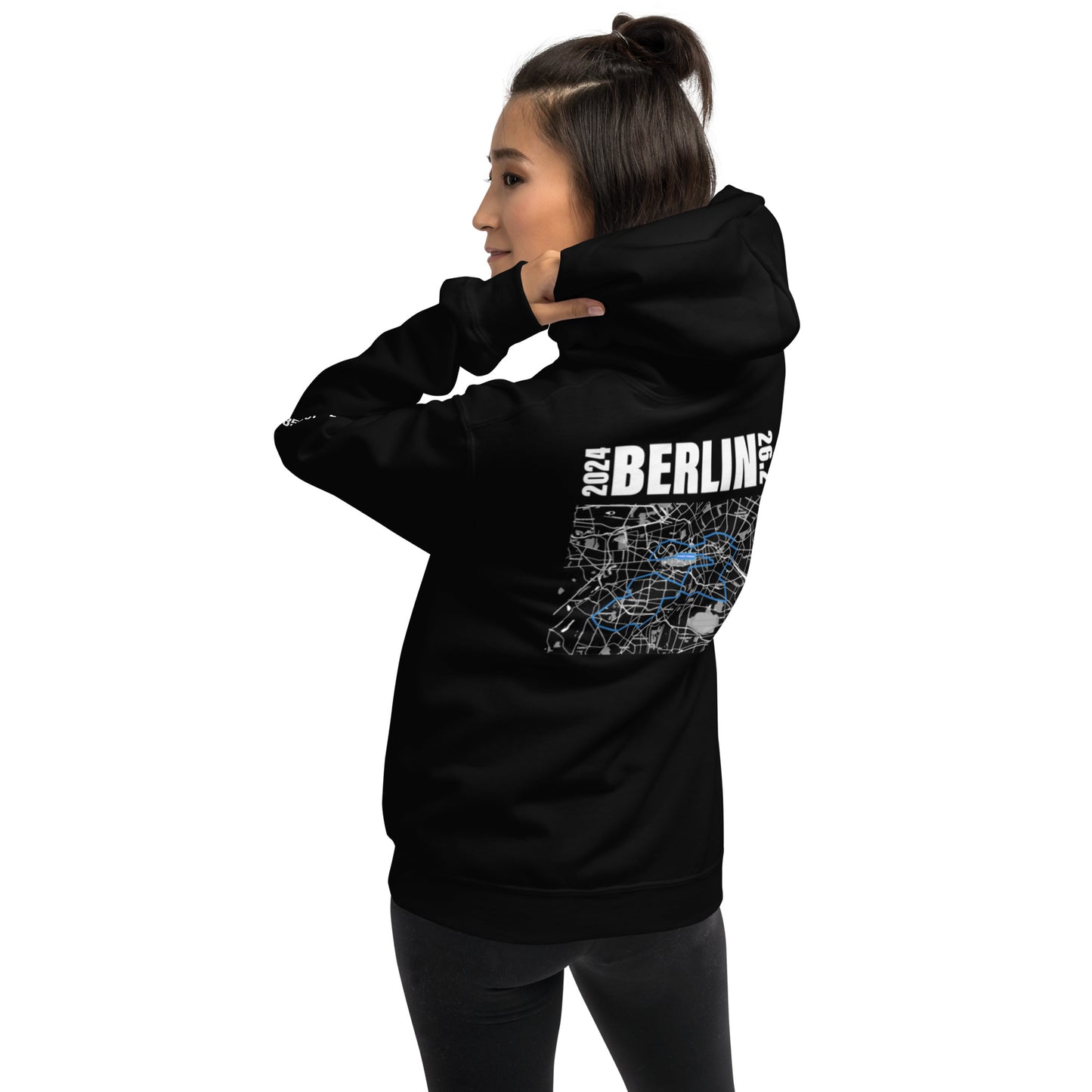 2024 BERLIN 26.2 UNISEX HOODIE - WHITE