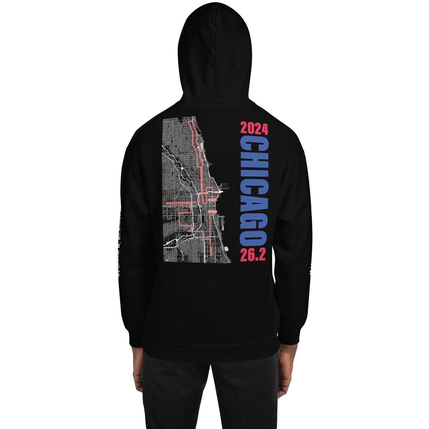 2024 CHICAGO 26.2 UNISEX HOODIE - BLUE