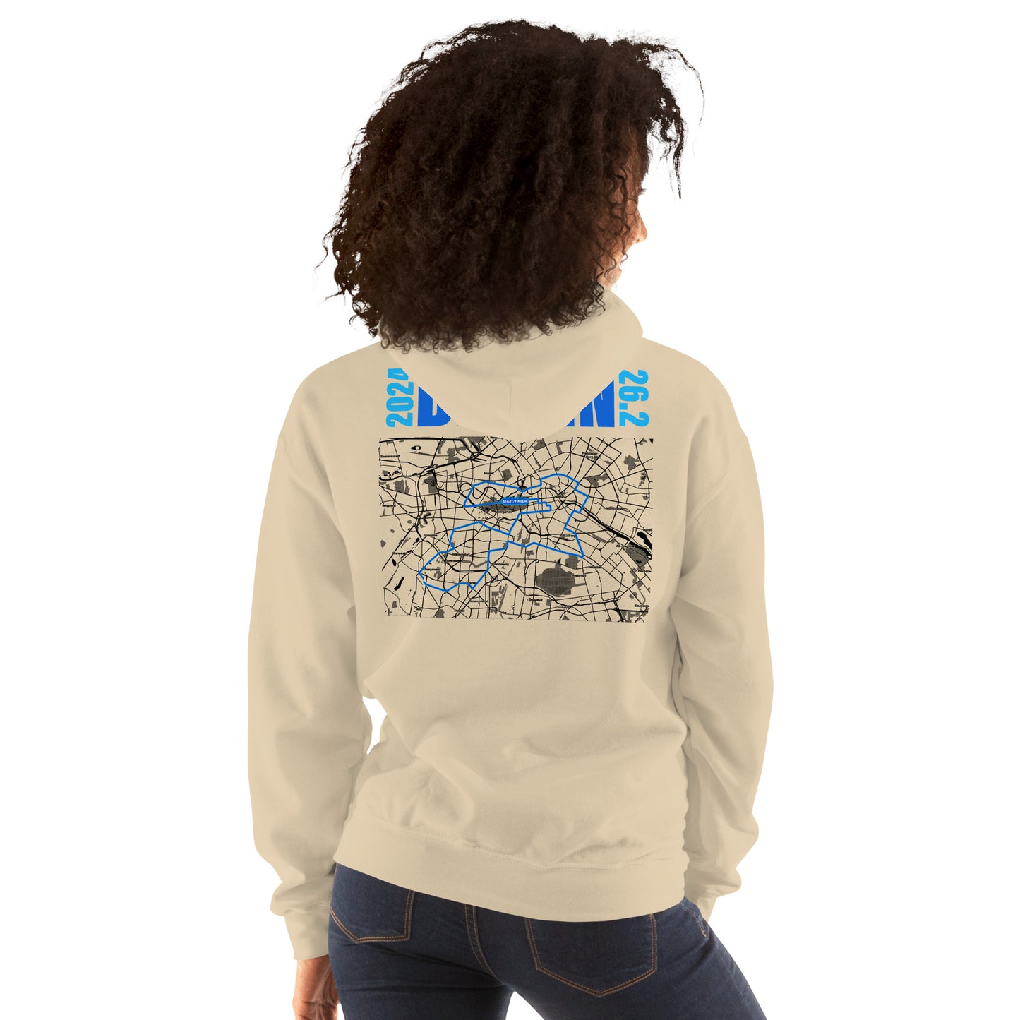 2024 BERLIN 26.2 UNISEX HOODIE - BLUE