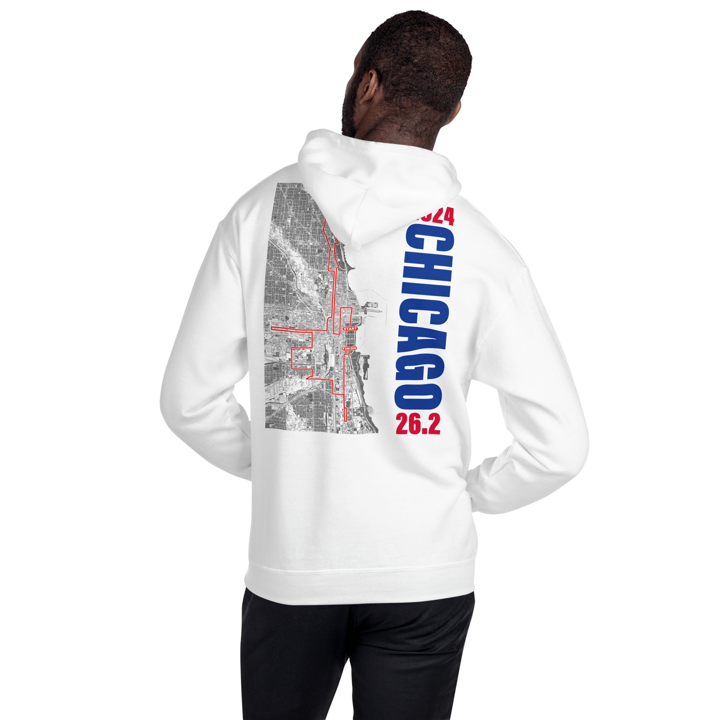 2024 CHICAGO 26.2 UNISEX HOODIE - BLUE