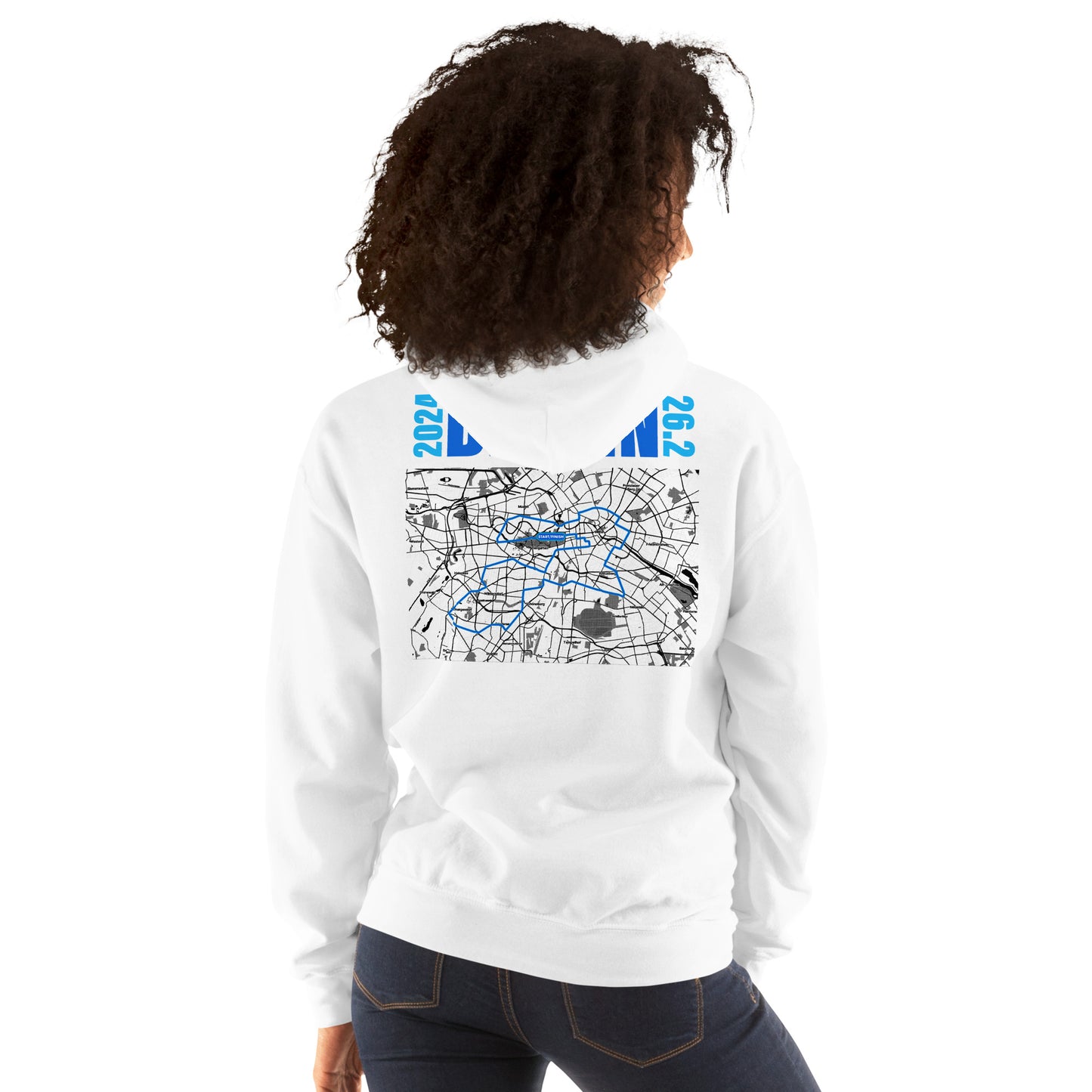 2024 BERLIN 26.2 UNISEX HOODIE - BLUE