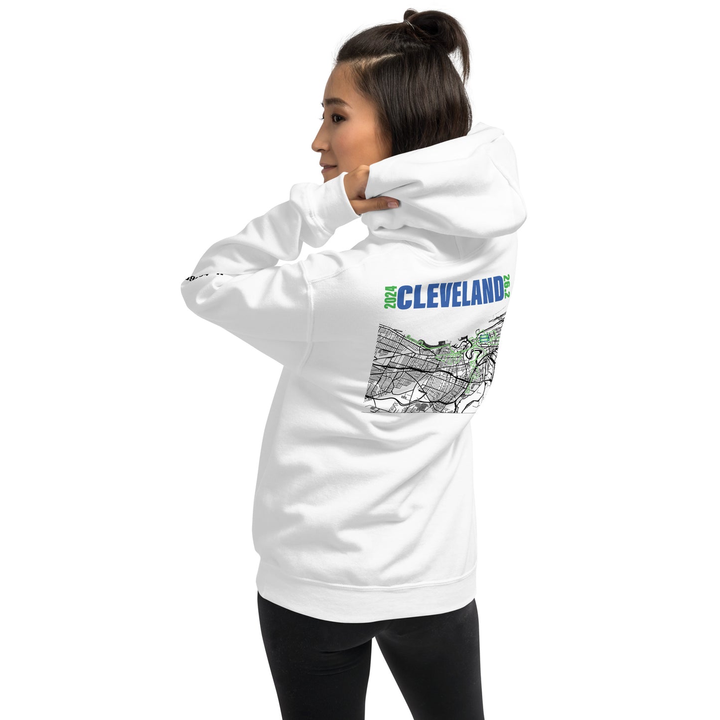 2024 CLEVELAND 26.2 UNISEX HOODIE - BLUE