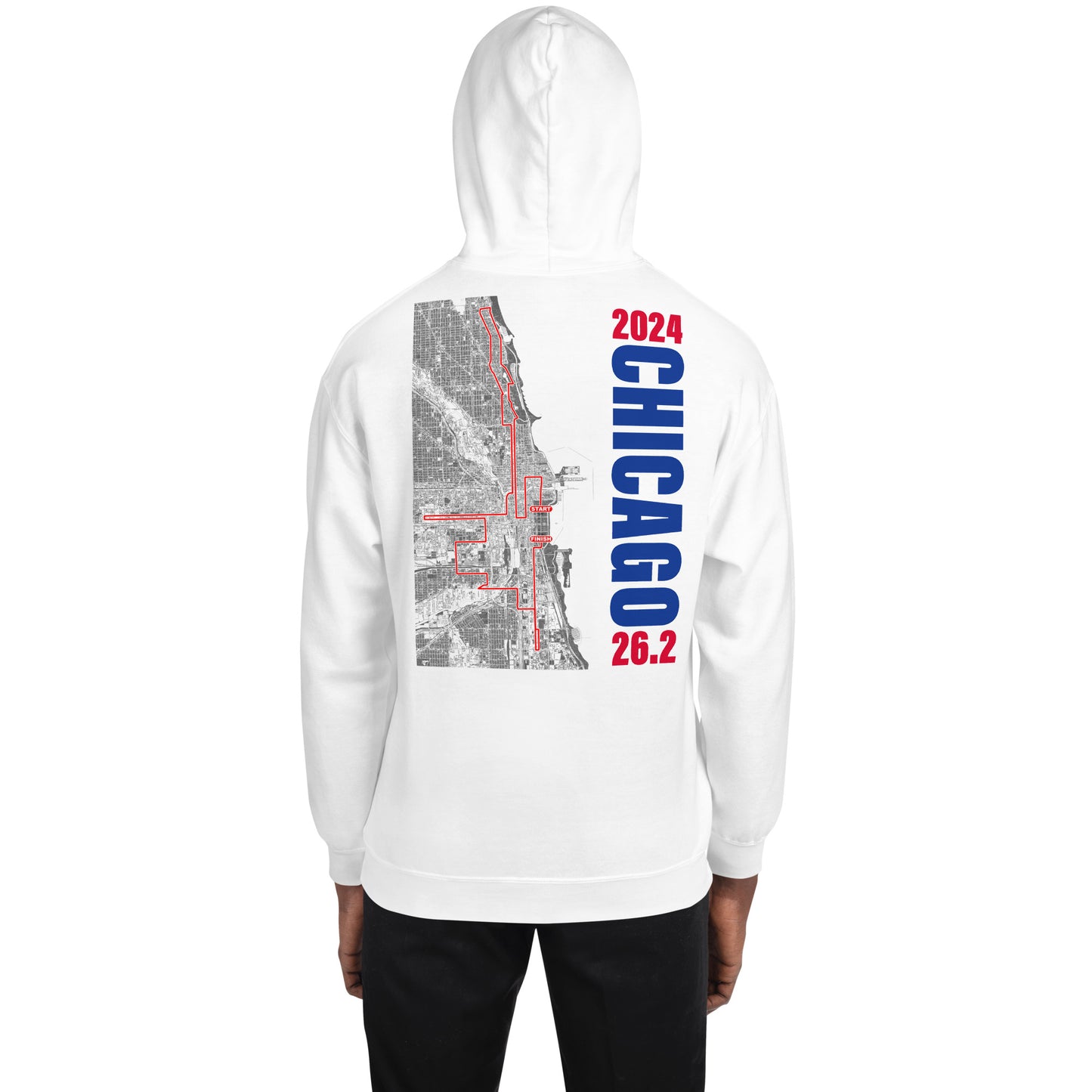 2024 CHICAGO 26.2 UNISEX HOODIE - BLUE