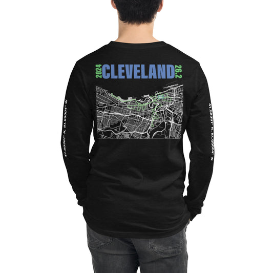 2024 CLEVELAND 26.2 UNISEX LONG SLEEVE - BLUE