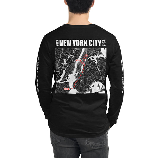 2024 NEW YORK CITY 26.2 UNISEX LONG SLEEVE - WHITE