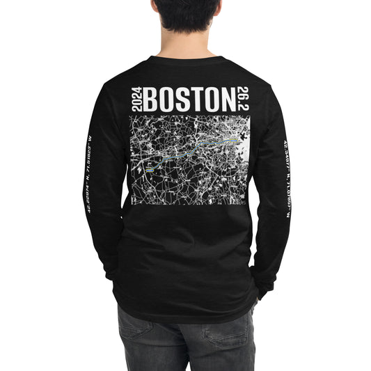 2024 BOSTON 26.2 UNISEX LONG SLEEVE - WHITE