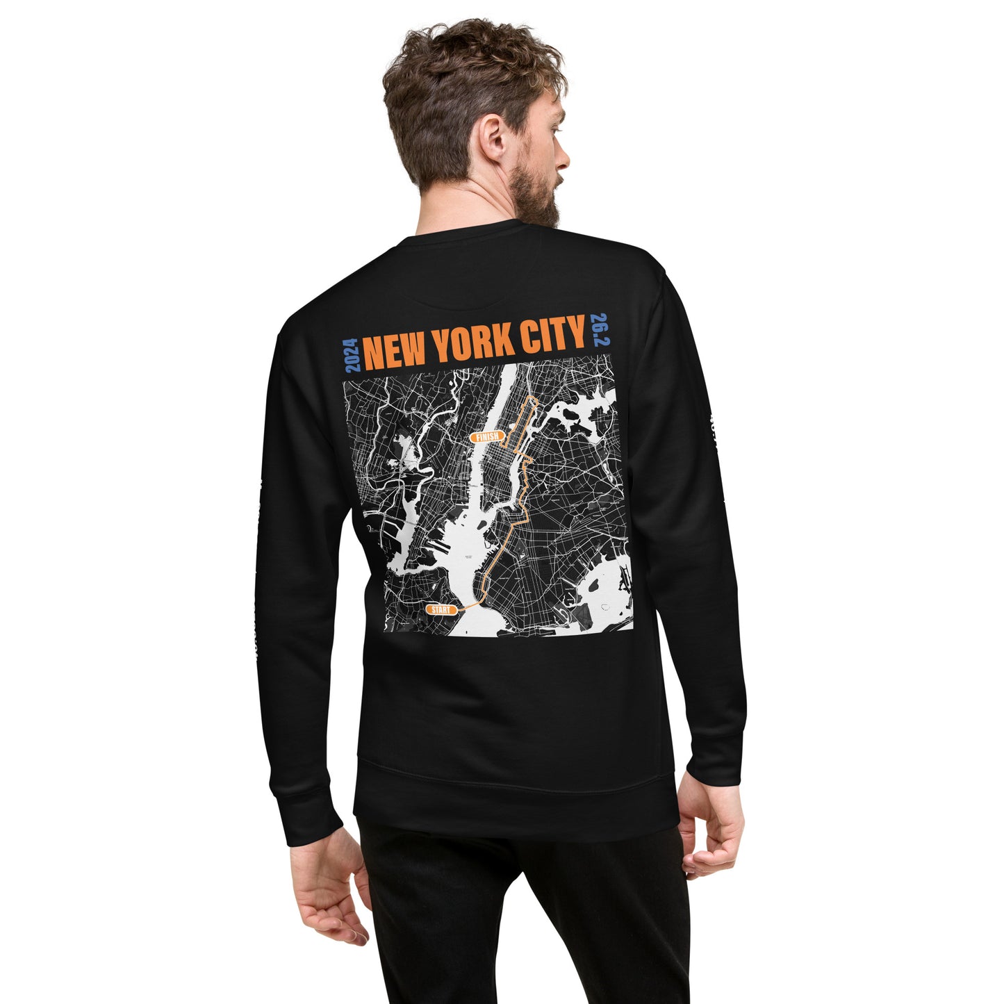 2024 NEW YORK CITY 26.2 UNISEX CREWNECK - ORANGE