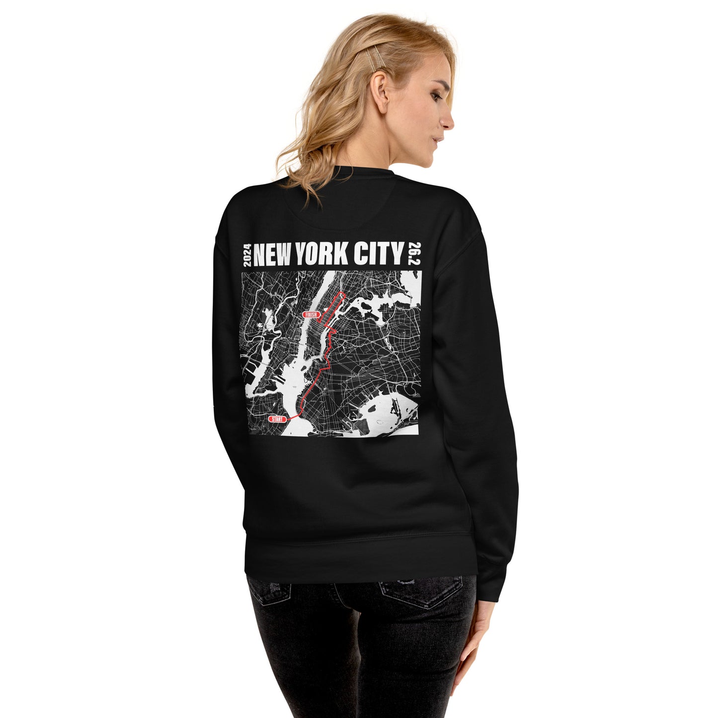 2024 NEW YORK CITY 26.2 UNISEX CREWNECK - WHITE