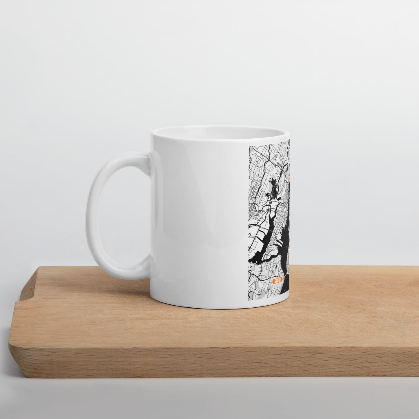 2024 NEW YORK CITY 26.2 WHITE MUG WITH MAP