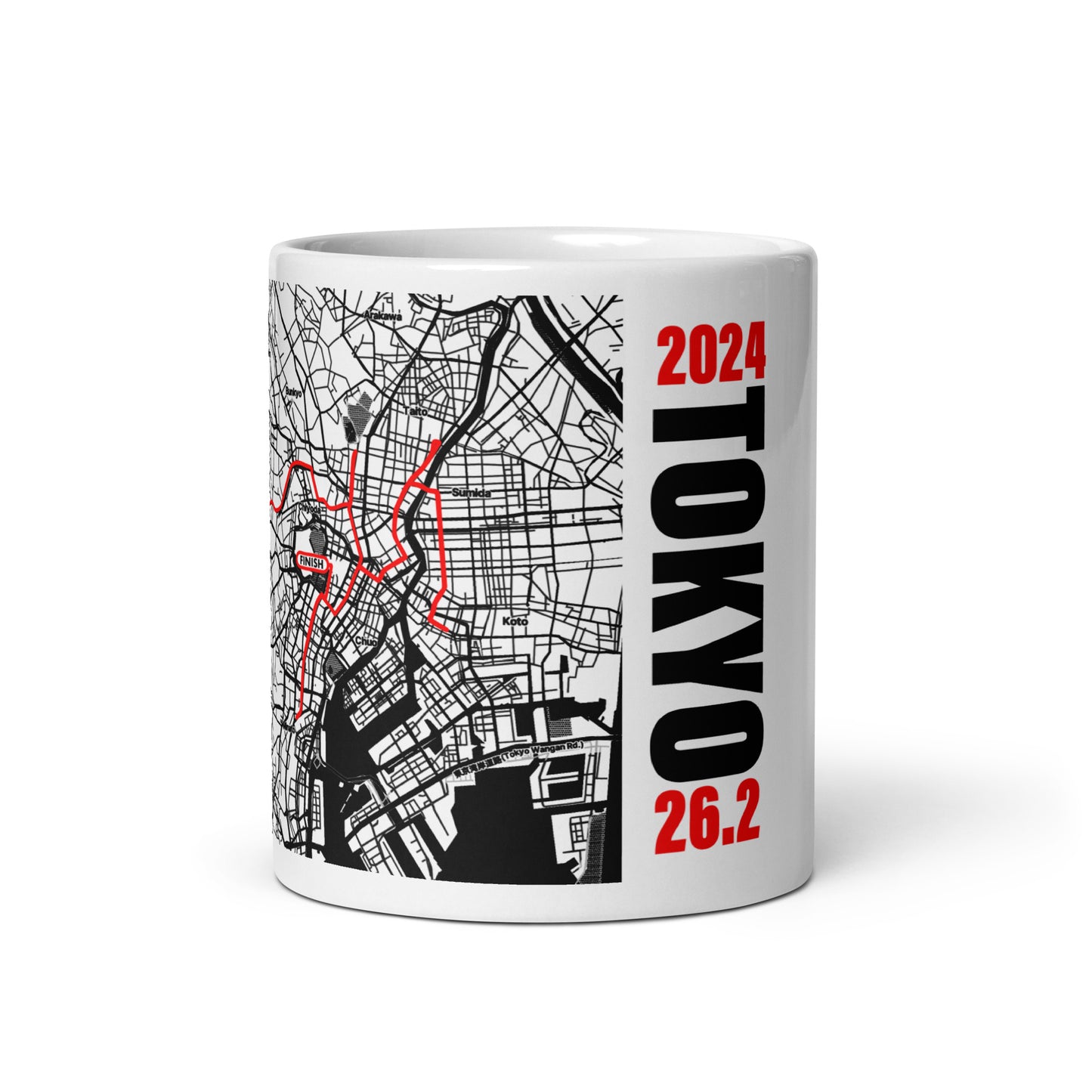 2024 TOKYO 26.2 WHITE MUG WITH MAP