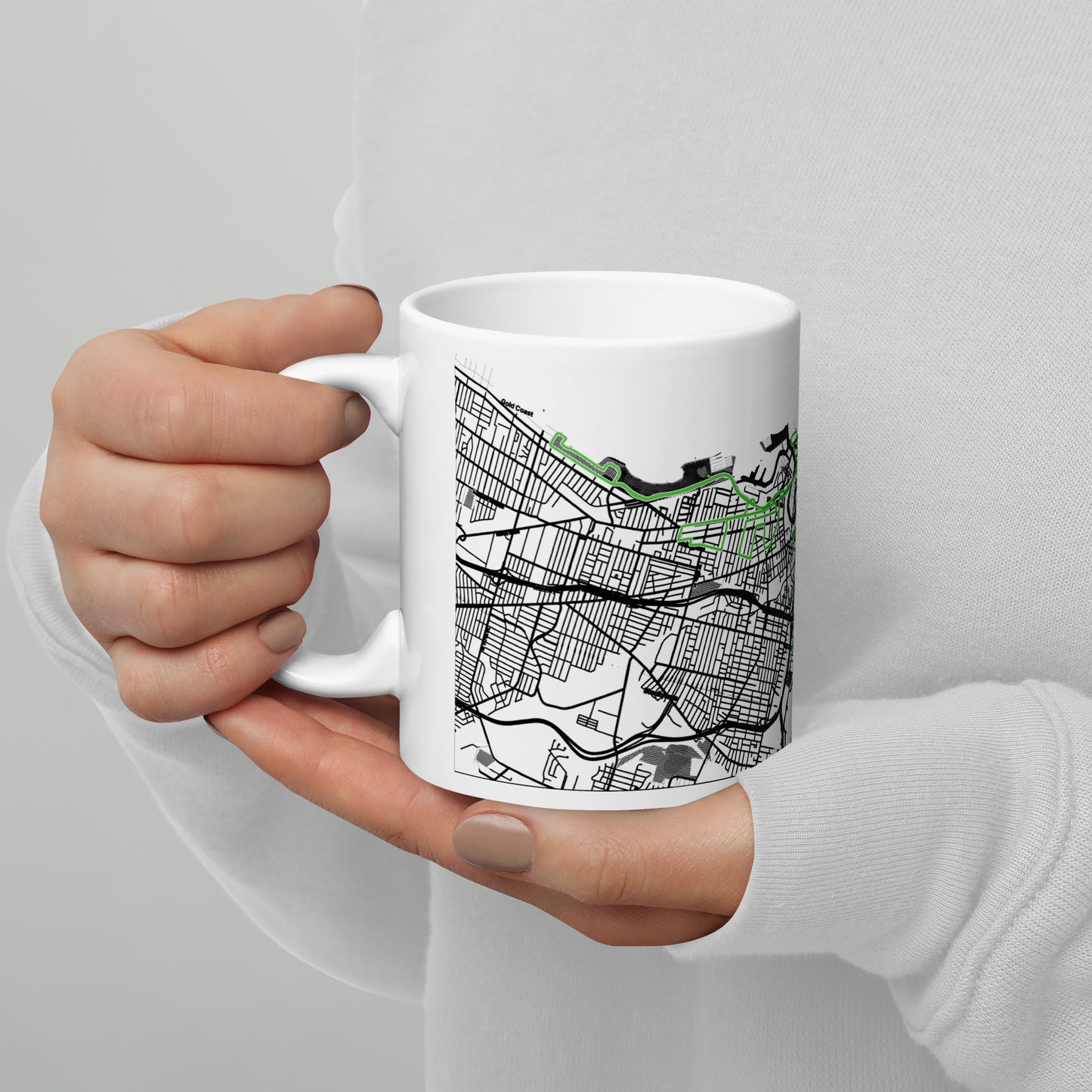 2024 CLEVELAND 26.2 WHITE MUG WITH MAP