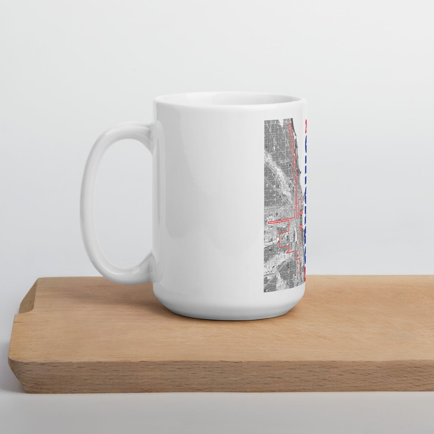 2024 CHICAGO 26.2 WHITE MUG WITH MAP