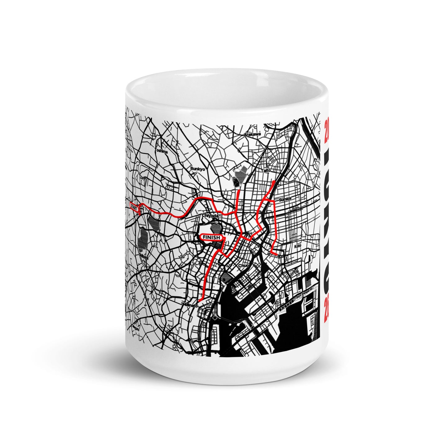 2024 TOKYO 26.2 WHITE MUG WITH MAP