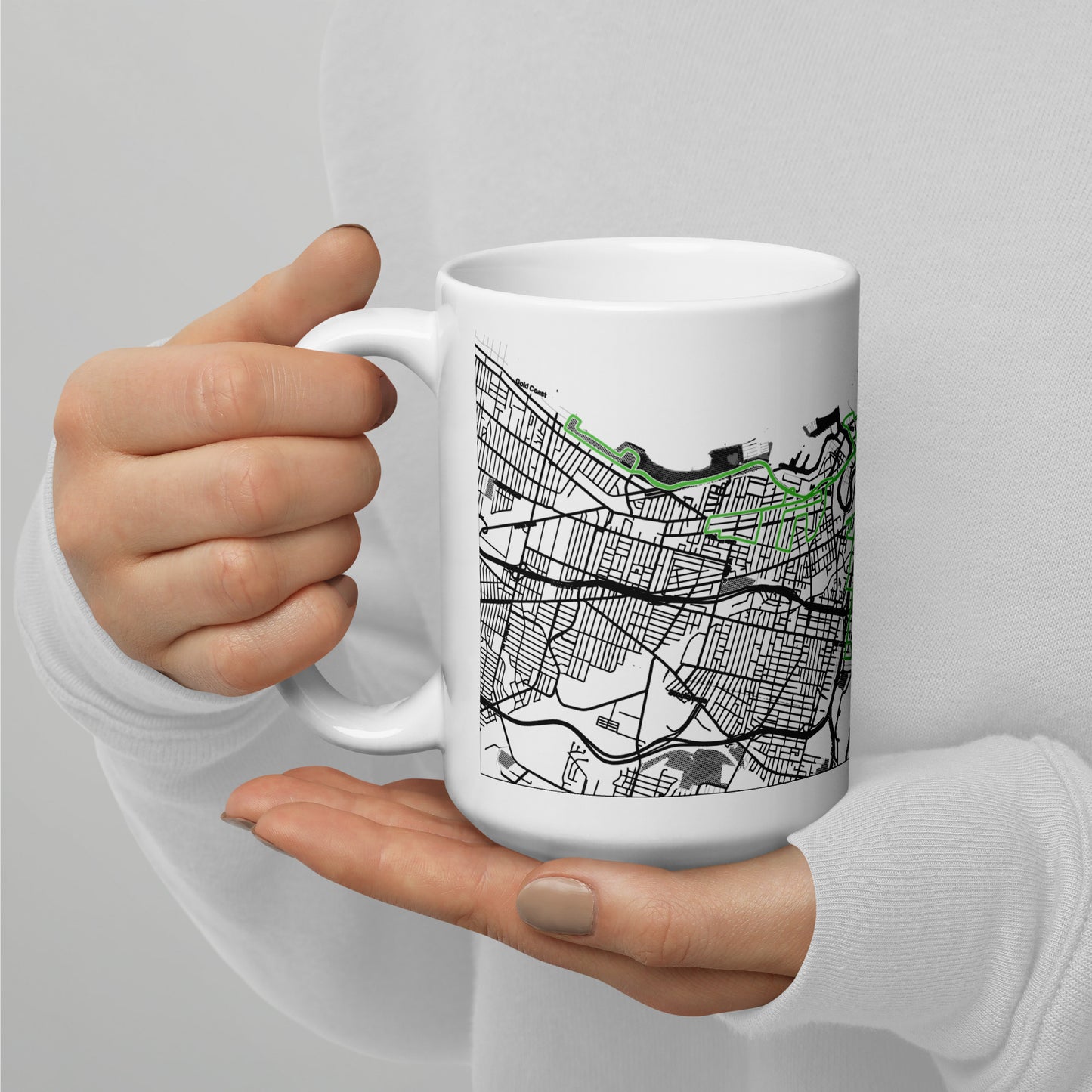 2024 CLEVELAND 26.2 WHITE MUG WITH MAP