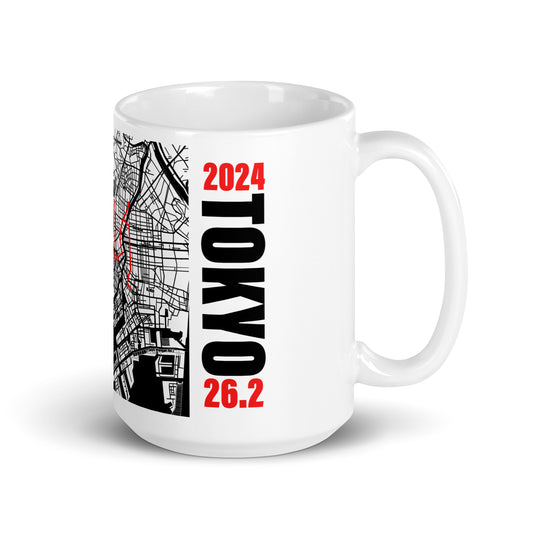 2024 TOKYO 26.2 WHITE MUG WITH MAP