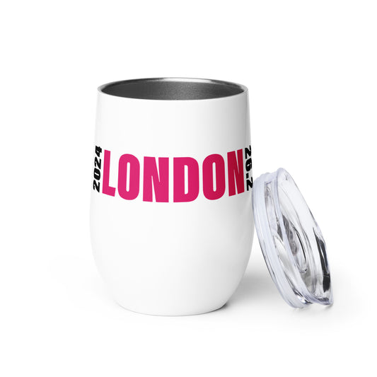 2024 LONDON 26.2 WHITE AND PINK WINE TUMBLER