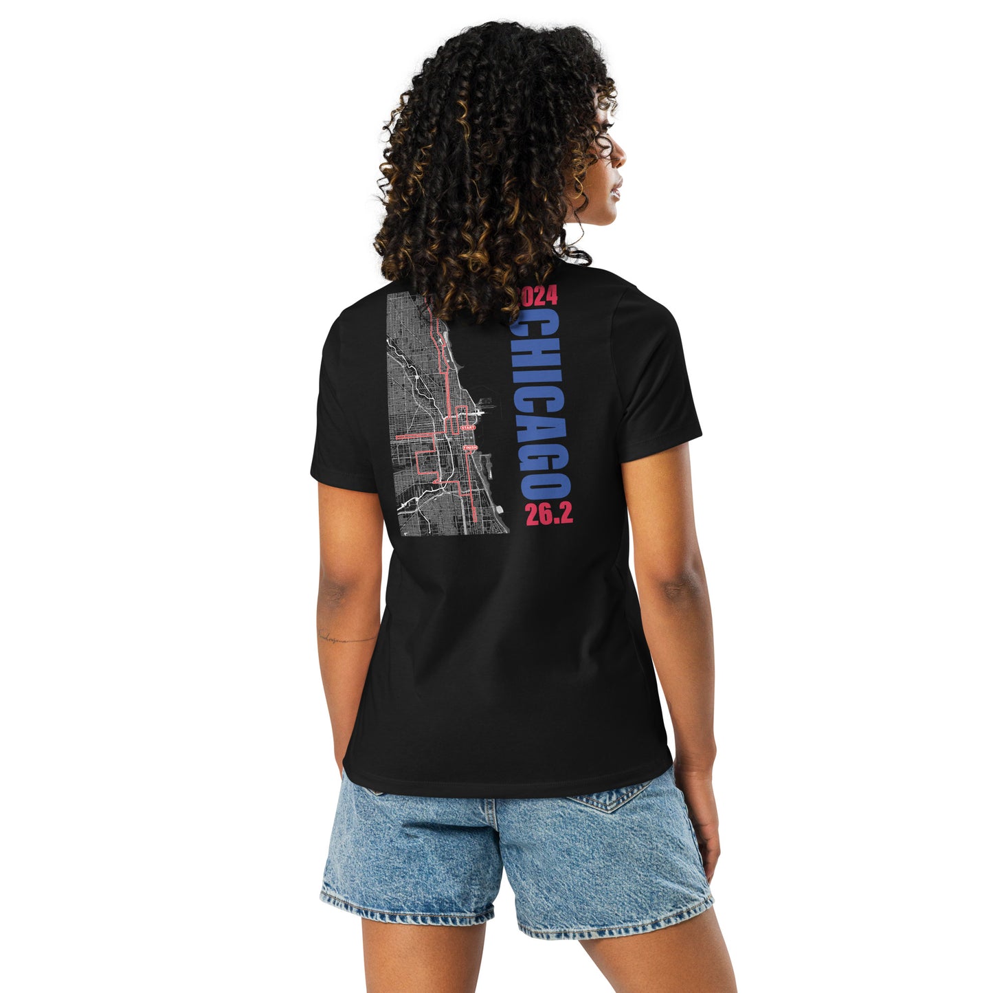 2024 CHICAGO 26.2 WOMEN'S T SHIRT - BLUE