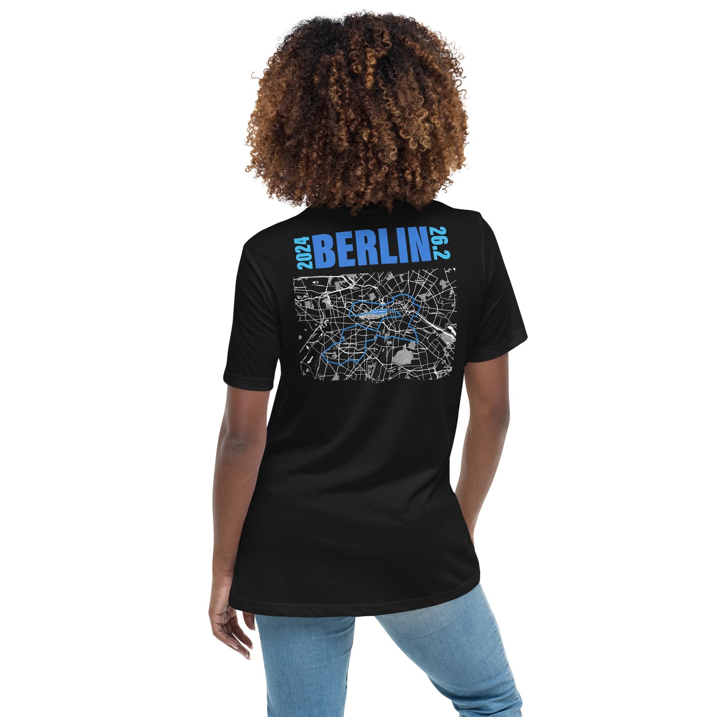 2024 BERLIN 26.2 WOMEN'S T SHIRT - BLUE